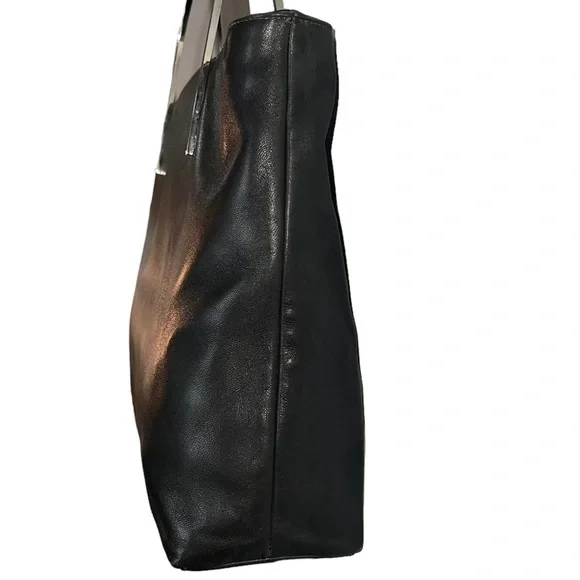 Nebuloni by Flavio Zanasca Made in Italy Genuine Leather Black Tote Bag - Picture 5 of 13